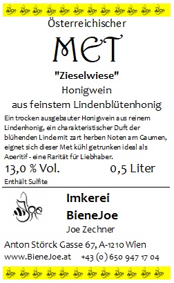 Met 'Zieselwiese' / Honigwein aus feinstem Lindenhonig