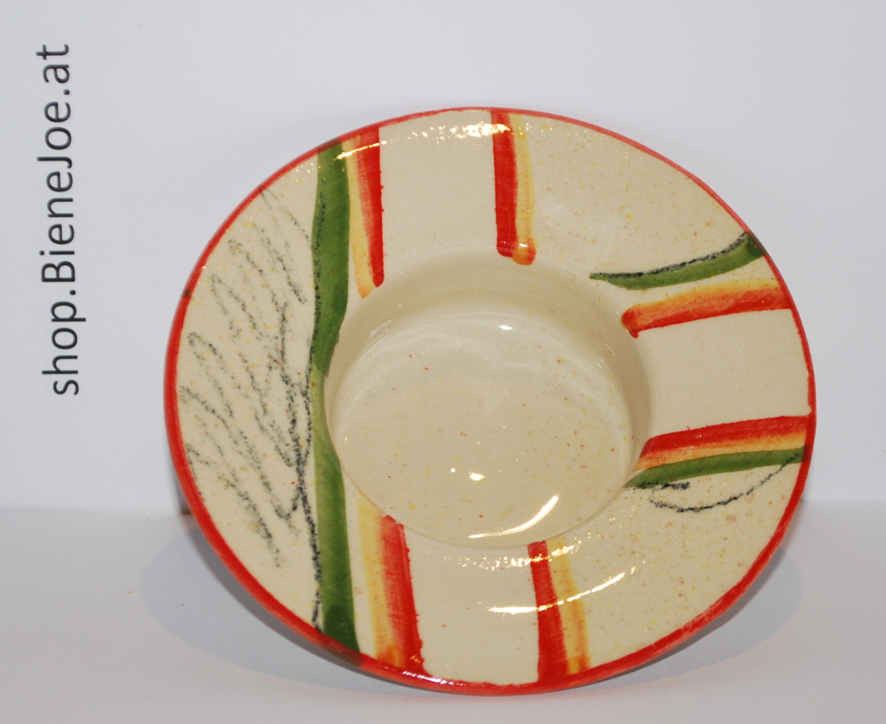 Keramik Untersetzer Beige Grün Rot