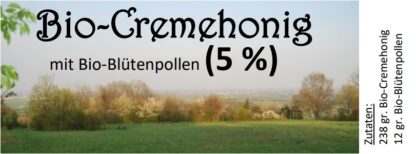 Bio-Blütenhonig mit 5% Blütenpollen 250 Gramm