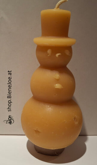 Honigkerze Schneemann groß